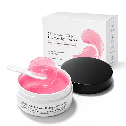 Korean The Peptide Collagen Hydrogel Eye Patch  Reduce Puffiness Hydrate Under-Eye Bags in 10 Minutes （60 Patches）
