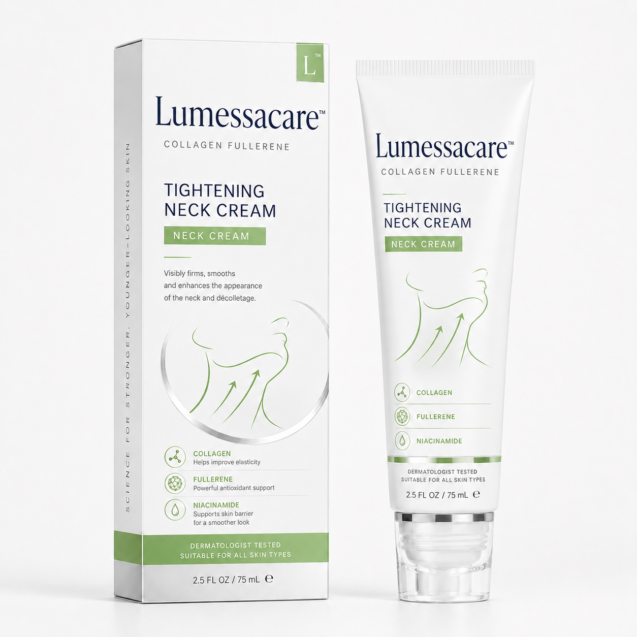 ✨Lumessacare™ Instant Neck Lift Cream  — 🧴 Infused with Retinol & Hyaluronic Acid | Firms the Neck, Reduces Wrinkles & Double Chin